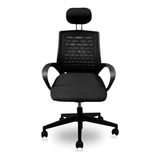 Sillon Ejecutivo Silla Oficina Escritorio 811 Mesh Negro Pvc Color Negro Material Del Tapizado Mesh