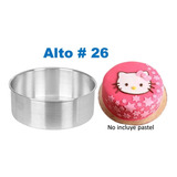 Moldes Altos 26cm  Pastel Foundant 1 Pza  Alumnio 10 Cm Alto