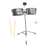 Timbaletas Lazer Ft100g Timbal 13 14 Salsa Cumbia Plateado