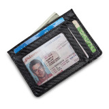 Billetera Ultradelgada Cuero Con Bloqueo Rfid Minimalista