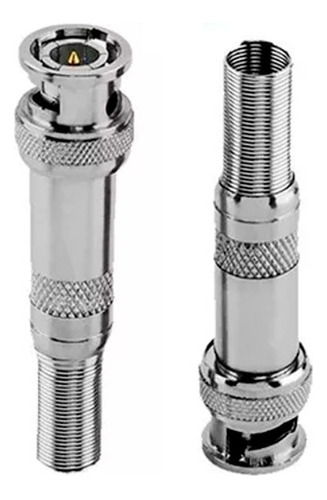 Conector Bnc Macho Parafuso E Mola P/ Cabo 4mm - 100 Peças