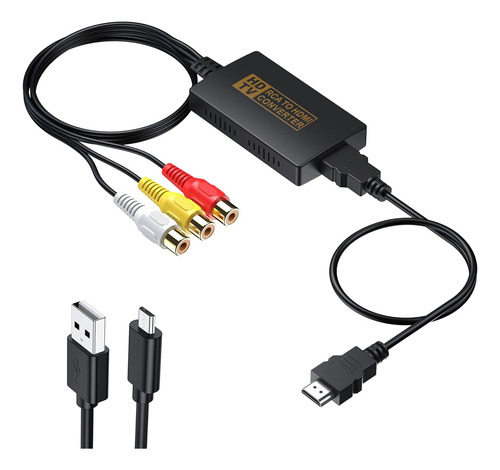 Conversor Rca Hdmi, Adaptador Av Hdmi Compatible 1080p ...