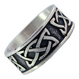 Anillo Celta Alianza Amor Nudo En Plata 0,8 Cm 6 Gr Art 421