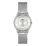Reloj Swatch Mujer Ss08m100m Metal Knit Acero