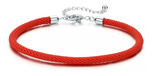 Pulsera Roja Plata 925 Buena Suerte Protección Joya Mujer