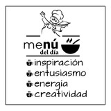 Frase Decorativa Para Pared Menu Del Día 58 X 80 Cm