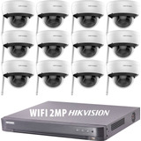 Kit Seguridad Ip Hikvision Dvr 16 Ch + 12 Camaras Wifi 2mp