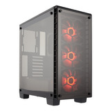 Gabinete Pc Gamer Atx Rgb 460x Cristal Templado Rgb 4 Fans