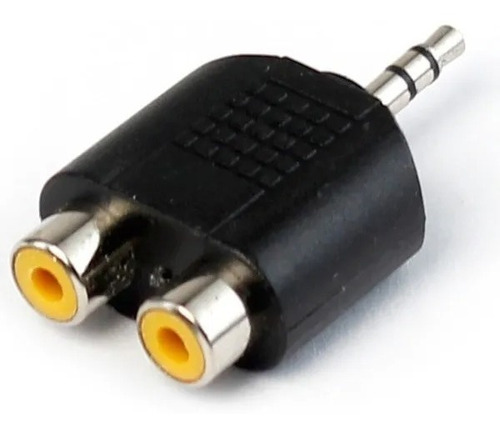 Adaptador Ficha 2 Rca Hemb A Plug 3,5mm Stereo