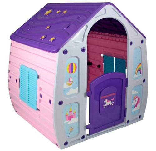 Casinha De Brinquedo Infantil Unicórnio Bel Cor Multicolor