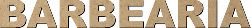 Palavra Barbearia Popular  30cm De Altura Mdf 3mm 12 Letras