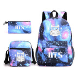 3 Piezas Para Kit De Mochila Y Bolsa Bts 8 Colores Opcionale