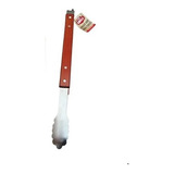 Pinza Asador Parrilla Acero Inoxidable Mango De Madera 45 Cm