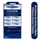 30 Lâminas De Barbear Gillette Platinum Super Aço Inoxidável