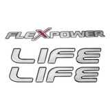 Emblemas Adesivos Flexpower E Life Celta Corsa Prisma