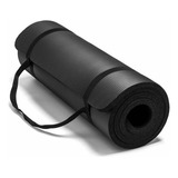 Mat 10 Mm Yoga Pilates Extra Grueso, Largo Color Negro