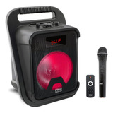 Bocina Portatil Karaoke Pyle Bluetooth 8 Pulgadas Recargable