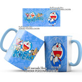 Mug Pocillo Doraemon Gato Cosmico Interior Oreja Azul 07