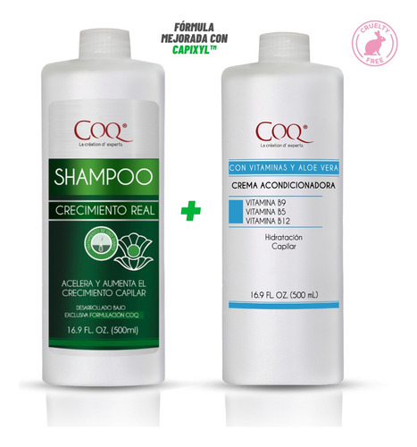 X2 Shampoo Crecimiento C/ Capixyl + Acondicionador 500 Ml Cu
