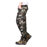 Pantalones O Para Hombre, Talla Grande, Algodón Puro, Camufl