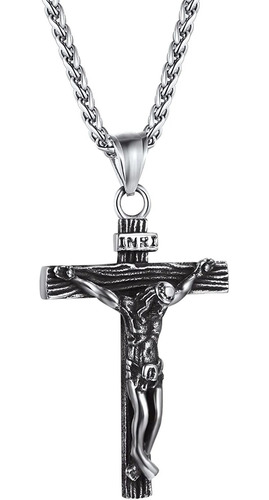 Findchic - Collar Con Cruz Para Hombre Con Cruz Cristiana De