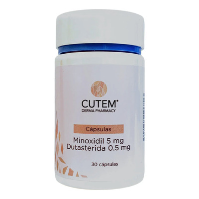 Cutem Minoxidil 5mg Dutasterida 0.5mg 30 Capsulas Alopecia | Envío gratis