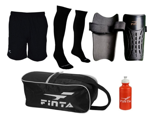 Kit Futebol Calção Meião Caneleira Porta Chuteira Brinde Nfe