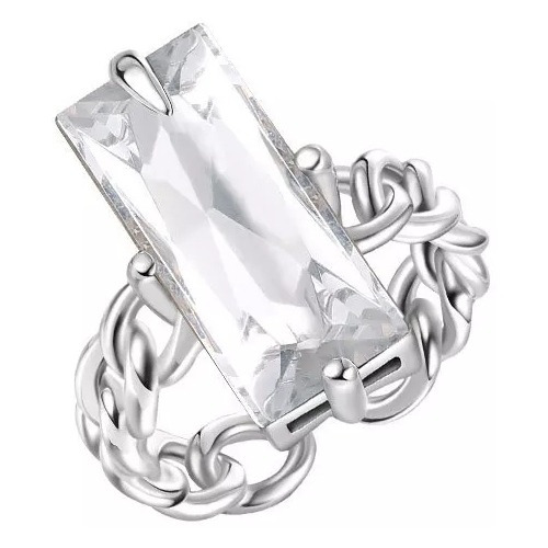 Anillo Ajustable Plata 925 Y Circonita Grande