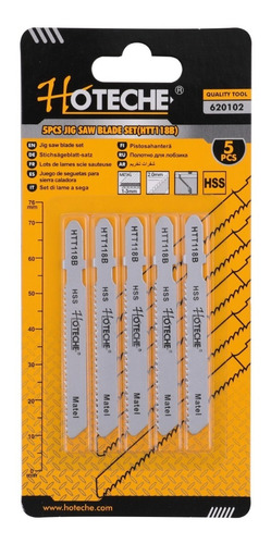 Hojas Para Sierra Caladora 5 Pcs Hss Metal  T118b  76mm 3  