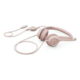 Headset / Fone De Ouvido Com Fio Usb Logitech H390 Rosa