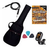 Combo Funda Guitarra Electrica Puas Afinador Cuerda 09 Cable