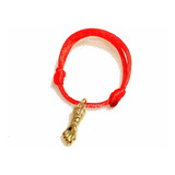 Pulseira Cabala Kabbalah Pingente Dourado Figa Fio Vermelho