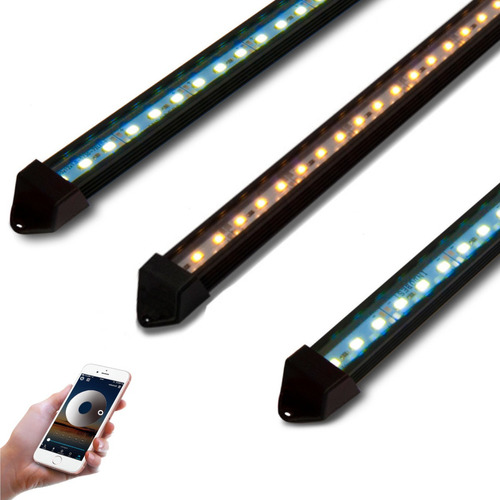 03 Luminárias Led Cores 65cm P/ Aquário - Controladora Wi-fi