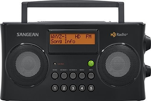 Radio Portátil Hd Sangean Hdr-16, Negro.