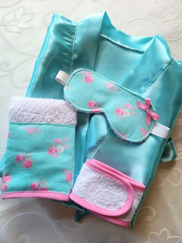 Kit Spa Bata , Vincha , Toallita Y Antifaz X 3 U