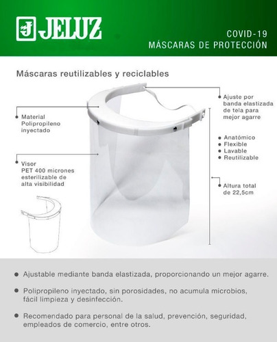 Mascara Protectora Facial Sanitaria Reutilizable Jeluz