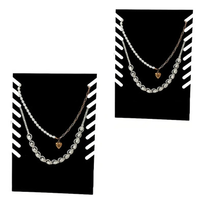 Exhibidor De Terciopelo Para Joyería Estuche Para Collar 2pc Color Negro | MercadoLibre