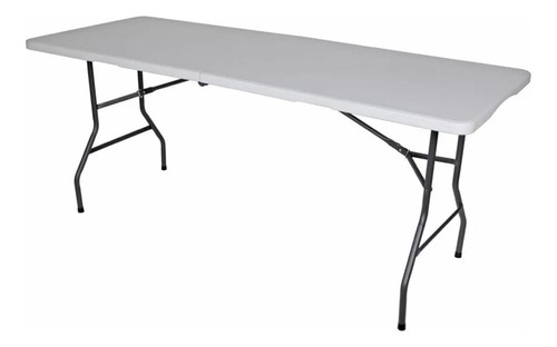 Mesa 180cm De Exterior De Acero/plástico Color Blanco