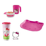  Hello Kitty Set( Taza + Hermetico ) Tupperware Libre De Bpa