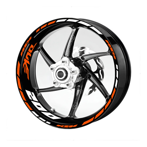 Kit Calcomanías Stickers Rines Ktm Duke 200 Reflejantes M-2