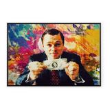 Quadro O Lobo De Wall Street Leonardo Dicaprio 150x100 Sala