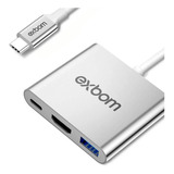 Adaptador Hdmi Tipo C 3x1 Usb 3.0 4k Ultra Hd Extensor