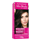 Kit Tintura Alfaparf  Alta Moda É Colore Pigmentos Micronizados Concentrados Tono 3 Castaño Oscuro Para Cabello