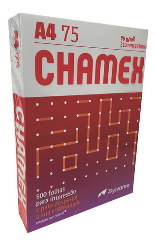 Folha A4 Sulfite Chamex Office Branco 500 Folhas 75g