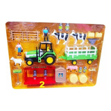 Set De Juego De Granja Con Animales Tractor Carreta