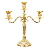 Bases Para Vela Candelabro De Mesa Vintage Bronce Metal Oro