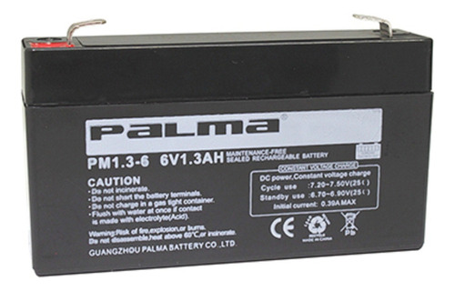 Pm1.3-6 Bateria Recargable 6v/1.3ah Palma Terminal F1