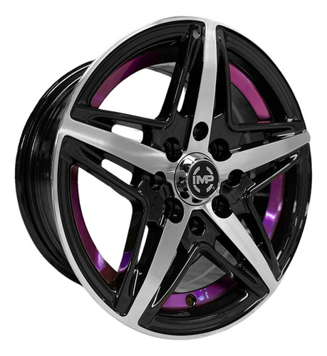 Paquete 4 Rines 13 8x100/114.3 Bmf Purple Cut Matiz Tsuru