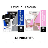 4 Unidades Rexona Clinical 2 Women + 2 Men 48g En Crema