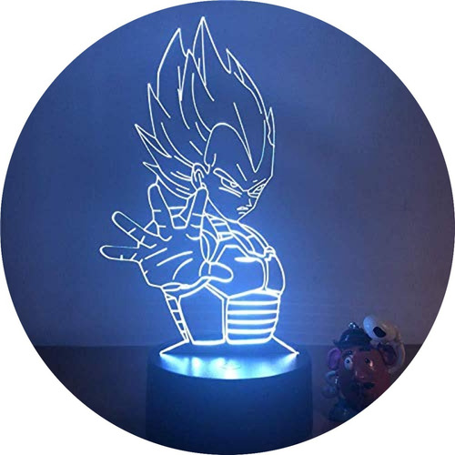 Vegeta Dragon Ball Z Holograma Lampara Regalo Niños Navidad